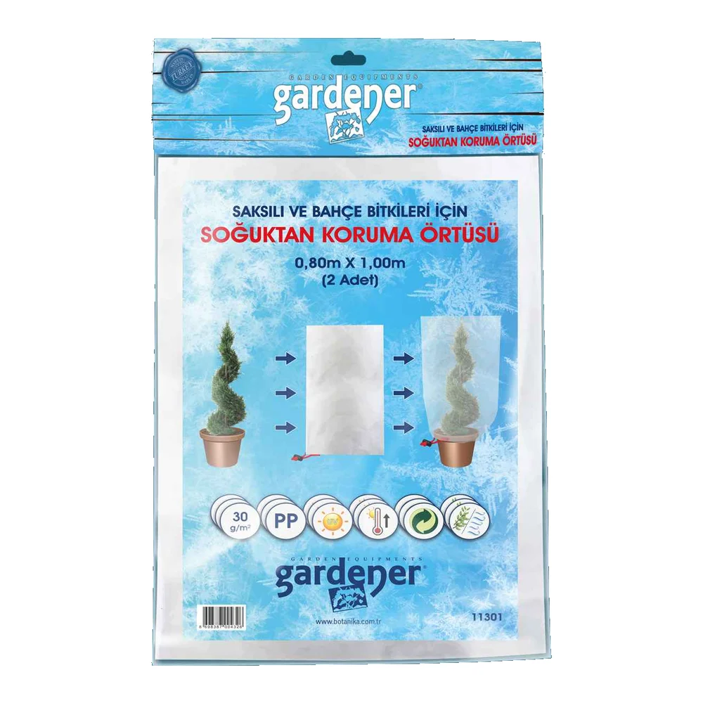 Gardener 11301 Saksılı Bitkiler İçin Soğuktan Koruma Örtüsü 30 g – 0,8 m x 1 m – Ürün görseli