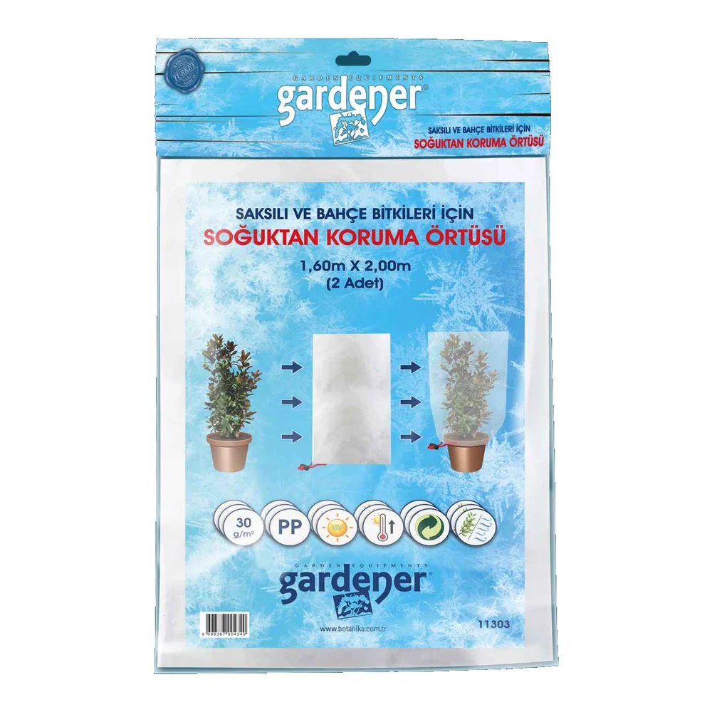 Gardener 11303 Saksılı Bitkiler İçin Soğuktan Koruma Örtüsü 30 g – 1,6 m x 2 m – Ürün görseli