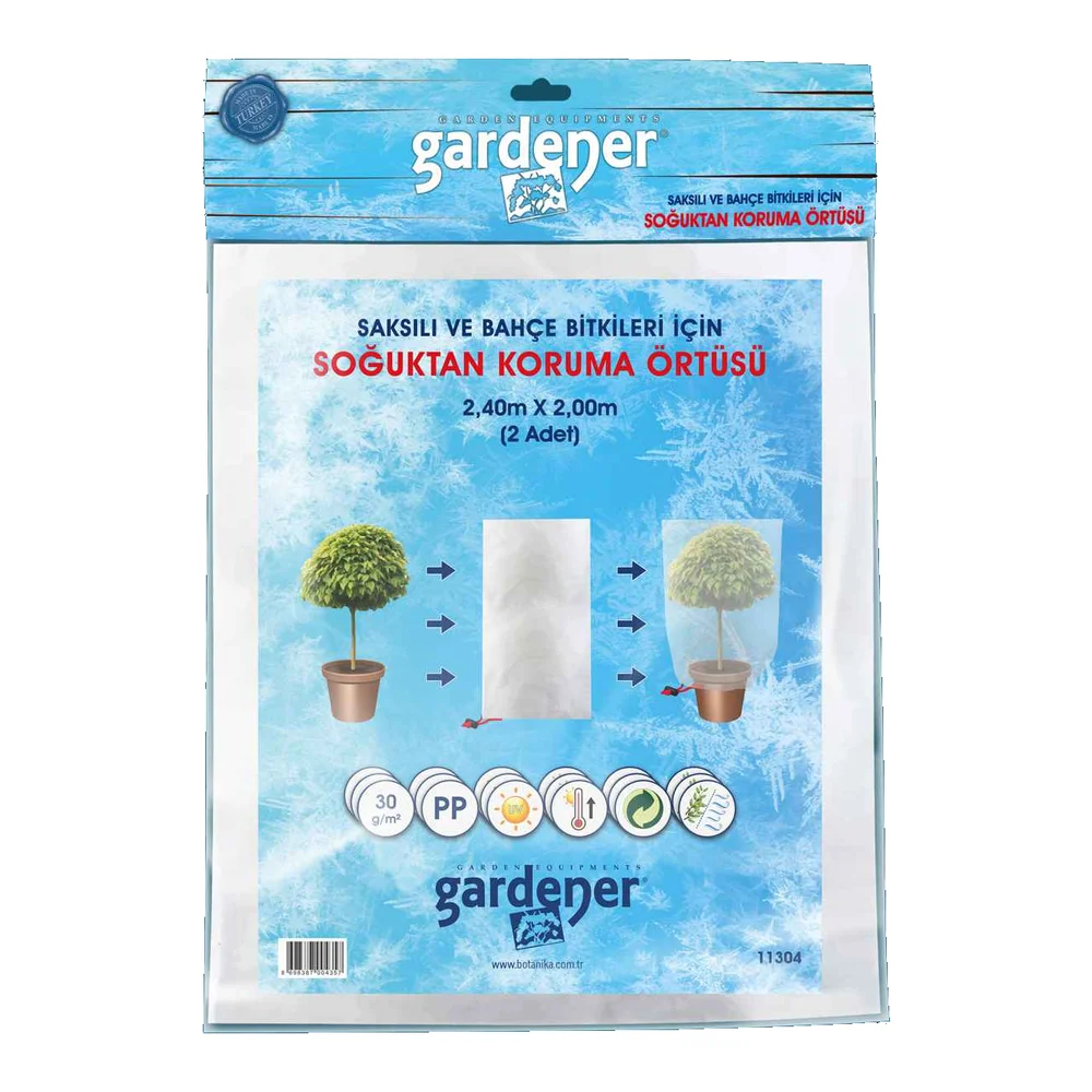Gardener 11304 Saksılı Bitkiler İçin Soğuktan Koruma Örtüsü 30 g – 2,4 m x 2 m