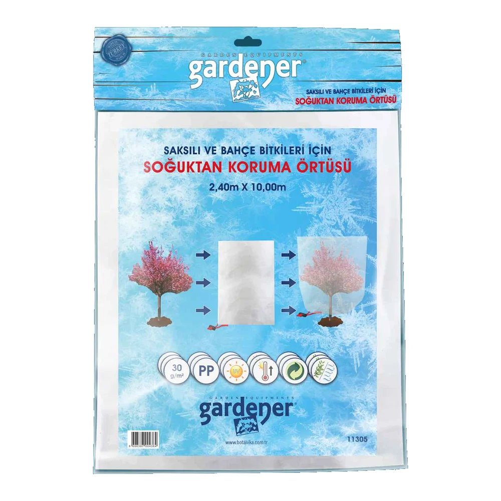 Gardener 11305 Bahçe Bitkileri İçin Soğuktan Koruma Örtüsü 30 g – 2,4 m x 10 m – Ürün görseli