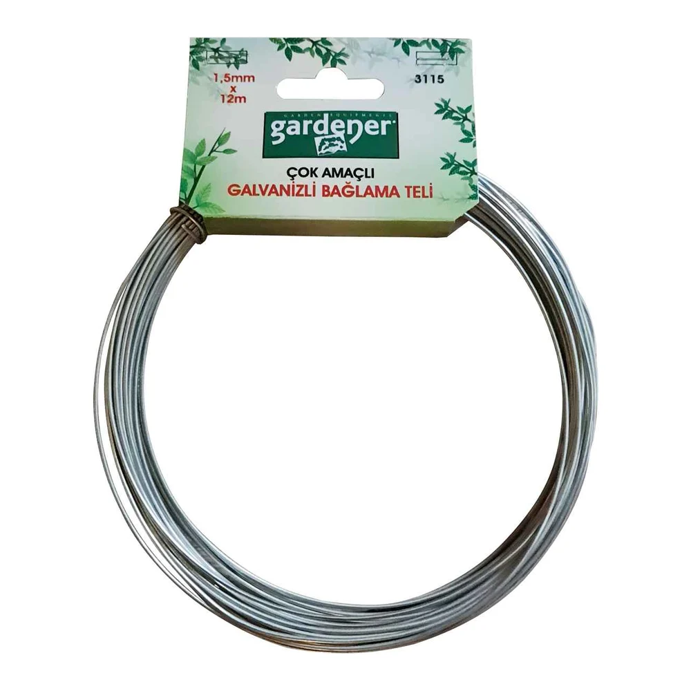 Gardener 3115 Galvanizli Çok Amaçlı Bağlama Teli – 1,5mm x 12m