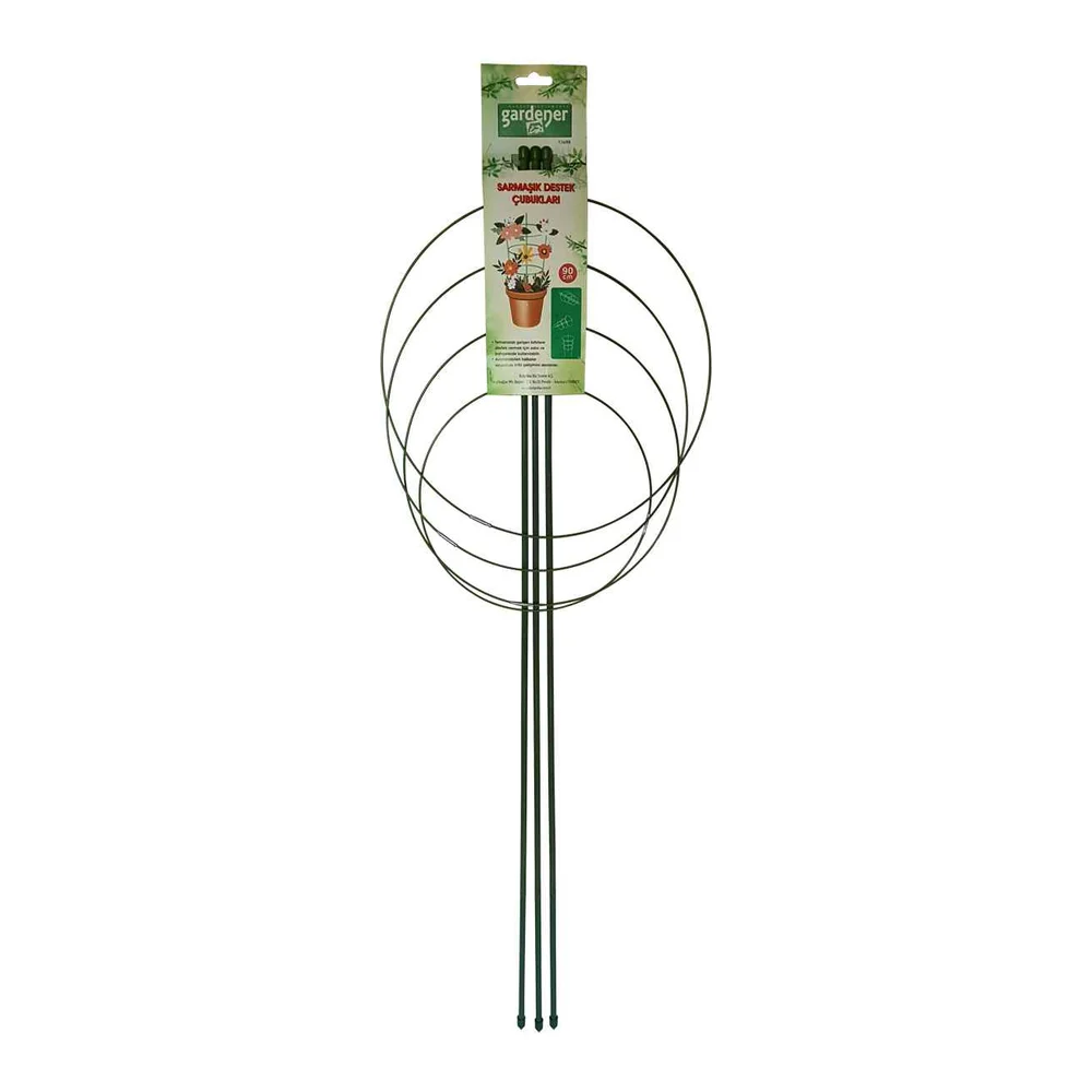 Gardener 53698 Tırmanan Bitkiler İçin Halkalı Destek (Sarmaşık) Çubuğu – 90 cm – Ürün görseli