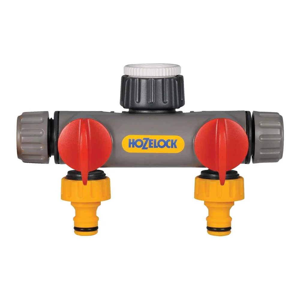 Hozelock 2252H Çift Yönlü Vanalı Musluk Bağlantısı 1/2" – 3/4"
