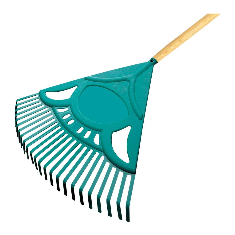 Raco 53726 Ahşap Saplı Plastik Çim ve Yaprak Toplama Tırmığı 60 cm – Ürün görseli