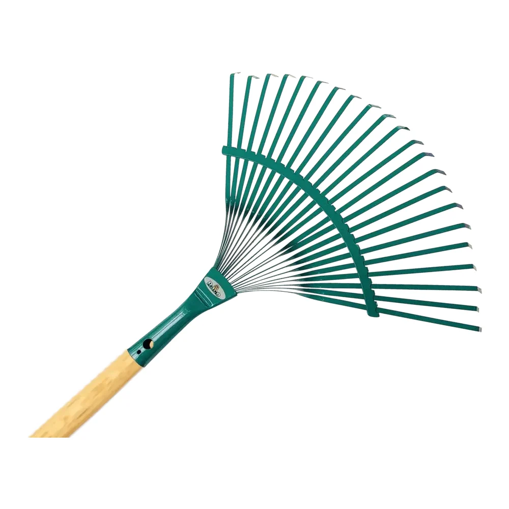 Raco 53731 Ahşap Saplı Metal Çim ve Yaprak Toplama Tırmığı 45 cm – Ürün görseli