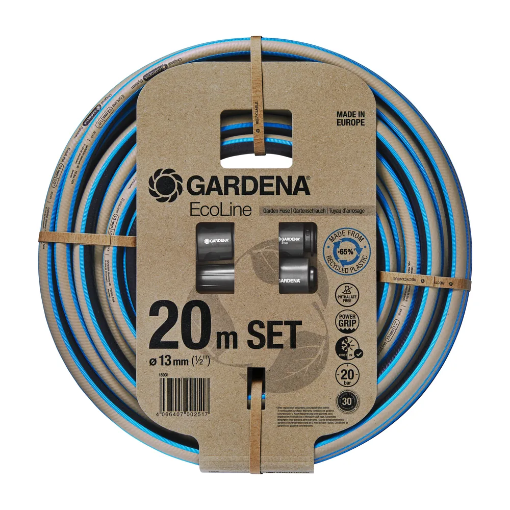 EcoLine Hortum 13mm (1/2") 20m sistem parçaları ile birlikte